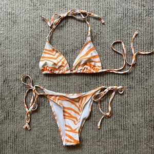 Tiger print bikini set